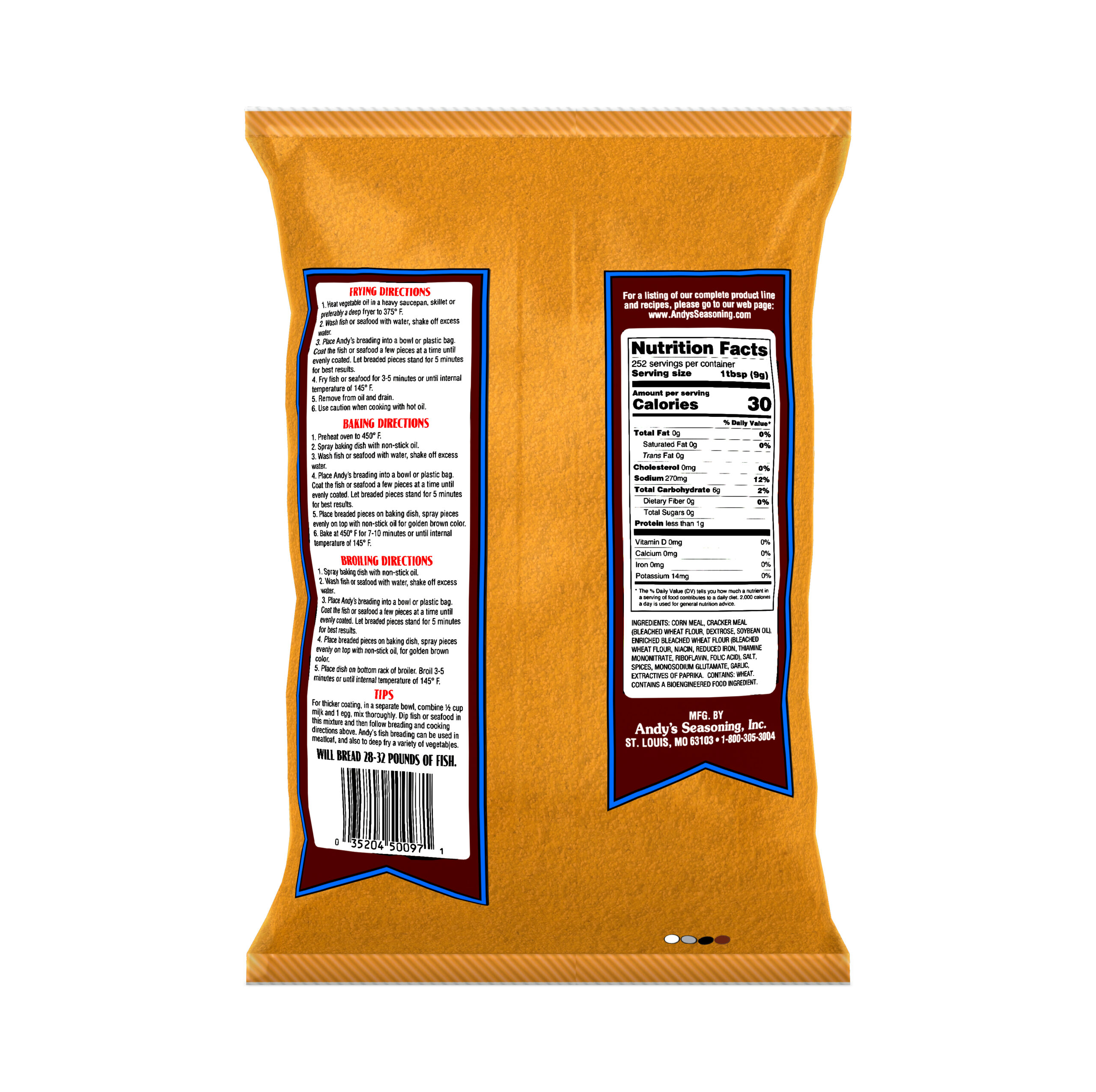 ANDY'S RED FISH BREADING 5 LB BAG - Image 2