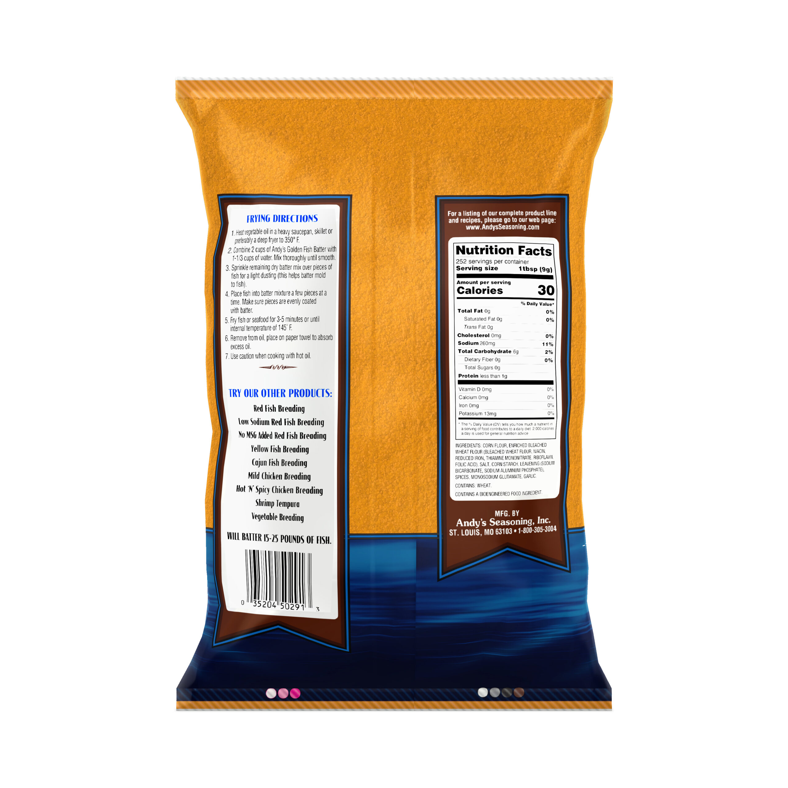 ANDY'S GOLDEN FISH BATTER 5 LB BAG - Image 2