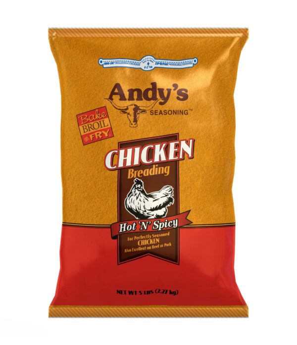 ANDY'S HOT 'N' SPICY CHICKEN BREADING 5 LB BAG