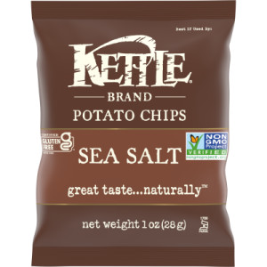 KETTLE BRAND POTATO CHIPS, SEA SALT KETTLE CHIPS 1 OZ BAG