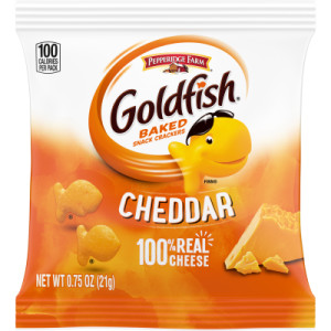 PEPPERIDGE FARM BAKED GOLDFISH CRACKERS, CHEDDAR 300 COUNT