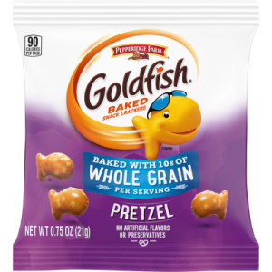 PEPPERIDGE FARM WHOLE GRAIN GOLDFISH CRACKERS, PRETZEL 300 COUNT
