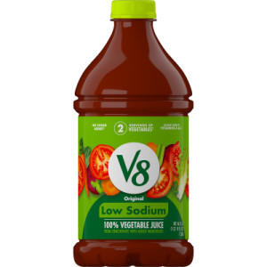 V8 ORIGINAL LOW SODIUM 100% VEGETABLE JUICE 46 OZ BOTTLE