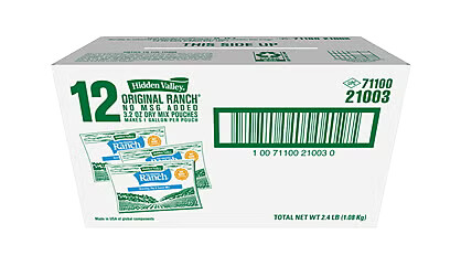 HIDDEN VALLEY BUTTERMILK RANCH DRESSING, DIP, & SAUCE 3.2 OZ PACKETS - Image 4