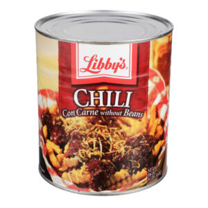 LIBBY’S CHILI CON CARNE WITHOUT BEANS 108 OZ CAN