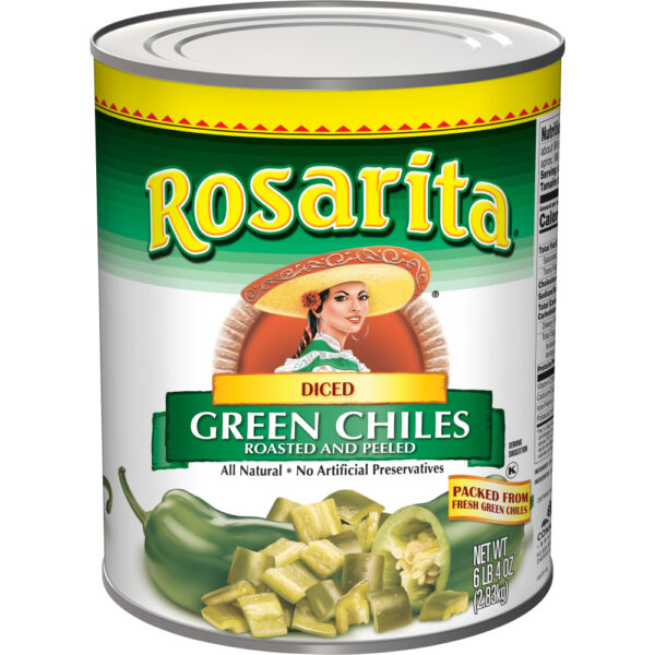 ROSARITA DICED GREEN CHILES100 OZ CAN