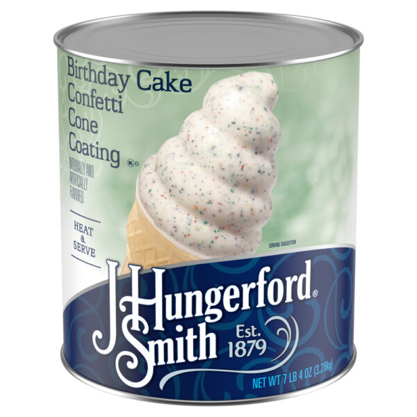 J. HUNGERFORD SMITH BIRTHDAY CAKE CONFETTI CONE COATING 116 OZ CAN