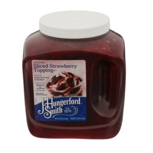 J. HUNGERFORD SMITH SLICED STRAWBERRY DESSERT TOPPING 118 OZ WIDE-MOUTH JUG