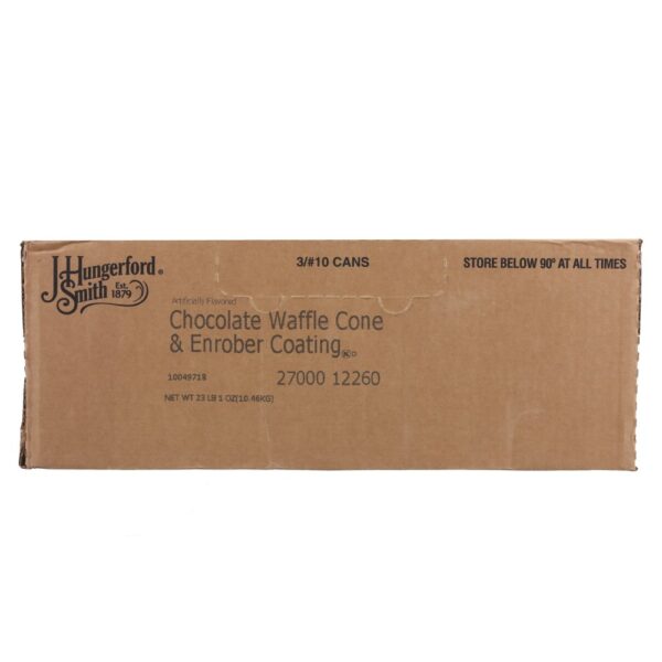 J. HUNGERFORD SMITH CHOCOLATE WAFFLE CONE & ENROBER COATING 123 OZ CAN - Image 3