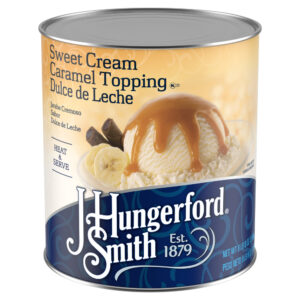 J. HUNGERFORD SMITH SWEET CREAM CARAMEL DULCE DE LECHE DESSERT TOPPING 96 OZ CAN