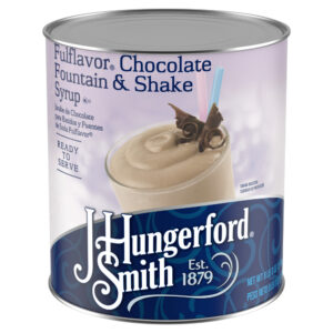 J. HUNGERFORD SMITH FULFLAVOR CHOCOLATE FOUNTAIN & SHAKE SYRUP 96 OZ CAN