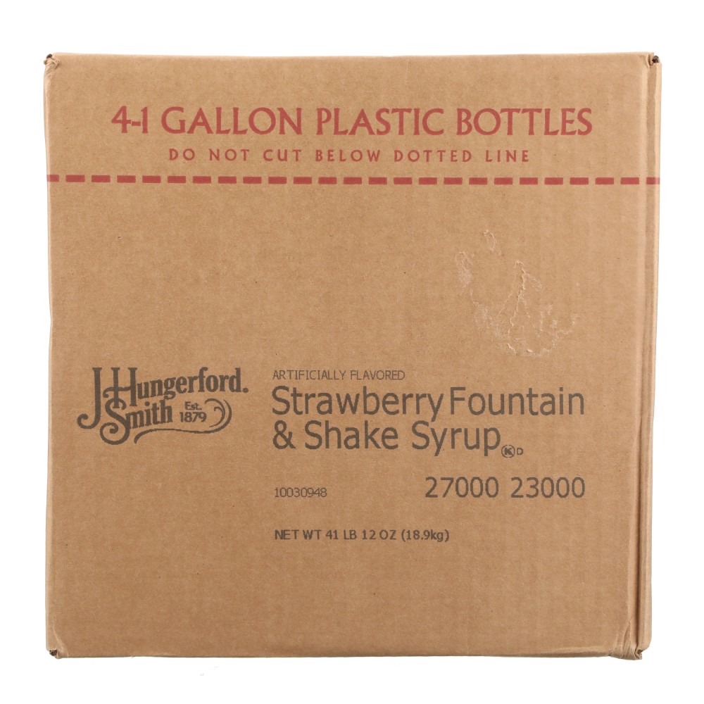 J. HUNGERFORD SMITH STRAWBERRYFOUNTAIN & SHAKE SYRUP 1 GALLON JUG - Image 3