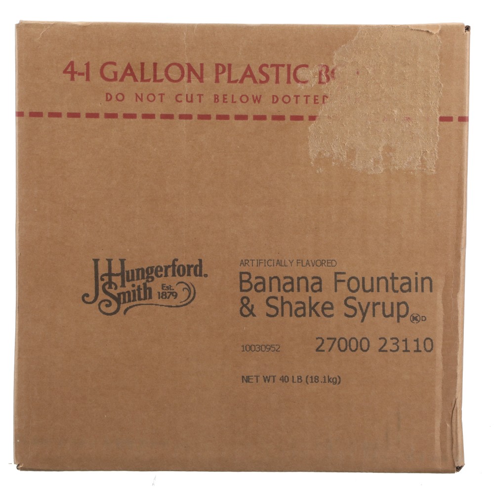 J. HUNGERFORD SMITH BANANA FOUNTAIN & SHAKE SYRUP 1 GALLON JUG - Image 3