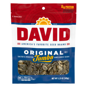 DAVID’S JUMBO ORIGINAL SUNFLOWER SEEDS 5.25 OZ BAG