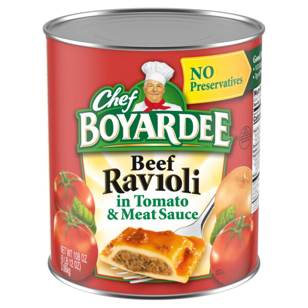 CHEF BOYARDEE BEEF RAVIOLI 108 OZ CAN