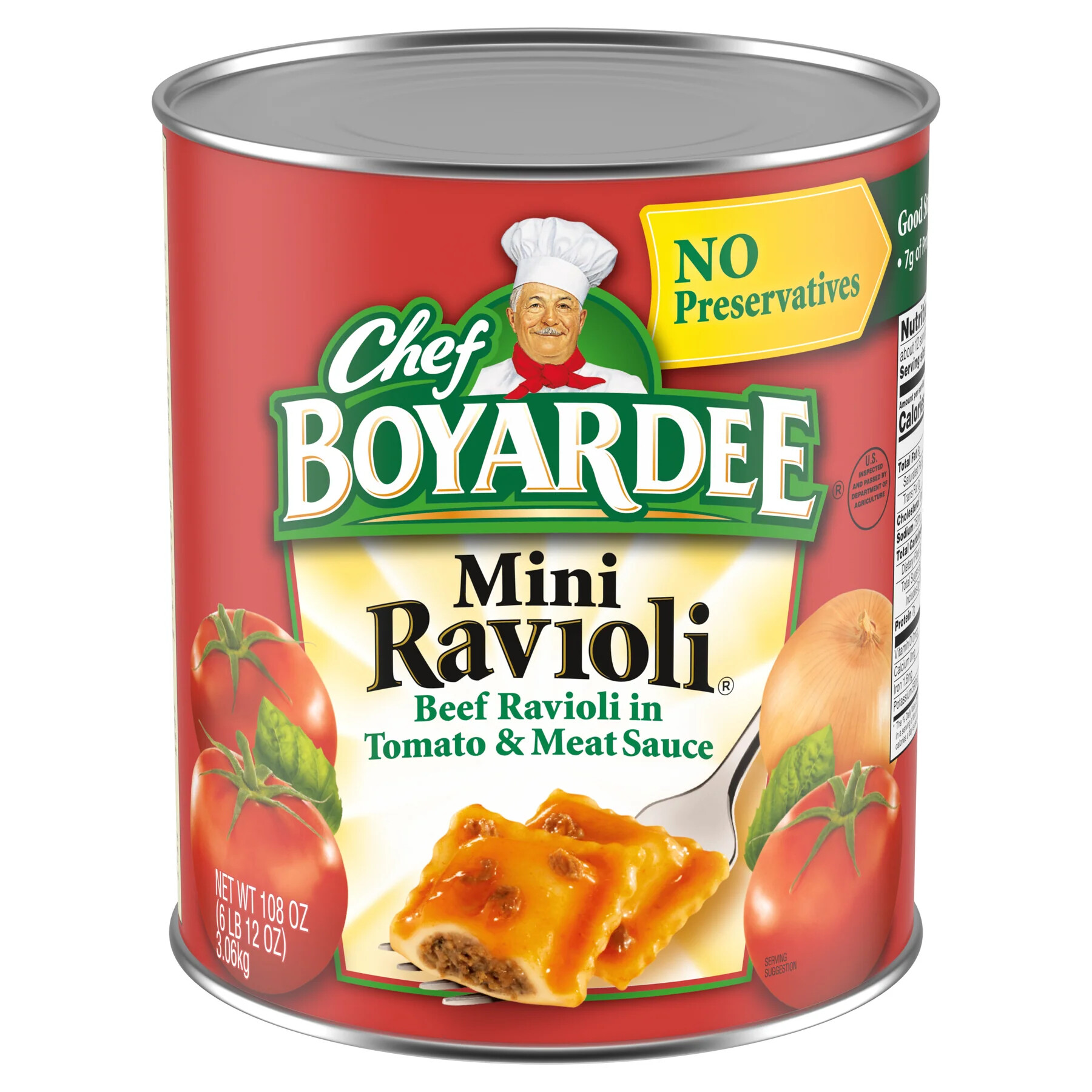 CHEF BOYARDEE MINI RAVIOLI 108 OZ CAN