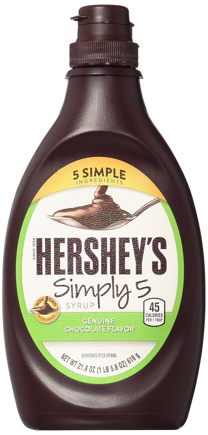 HERSHEY'S SIMPLY 5 CHOCOLATE SYRUP 21.8 OZ BOTTLE