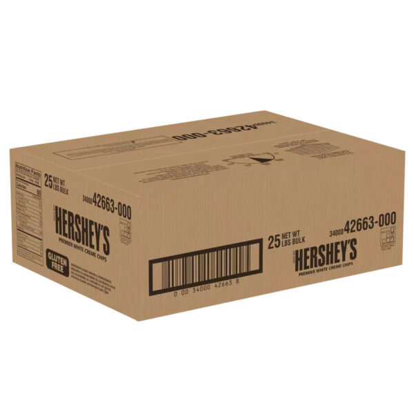 HERSHEY'S PREMIER WHITE CREME CHIPS 25 LB CASE - Image 3