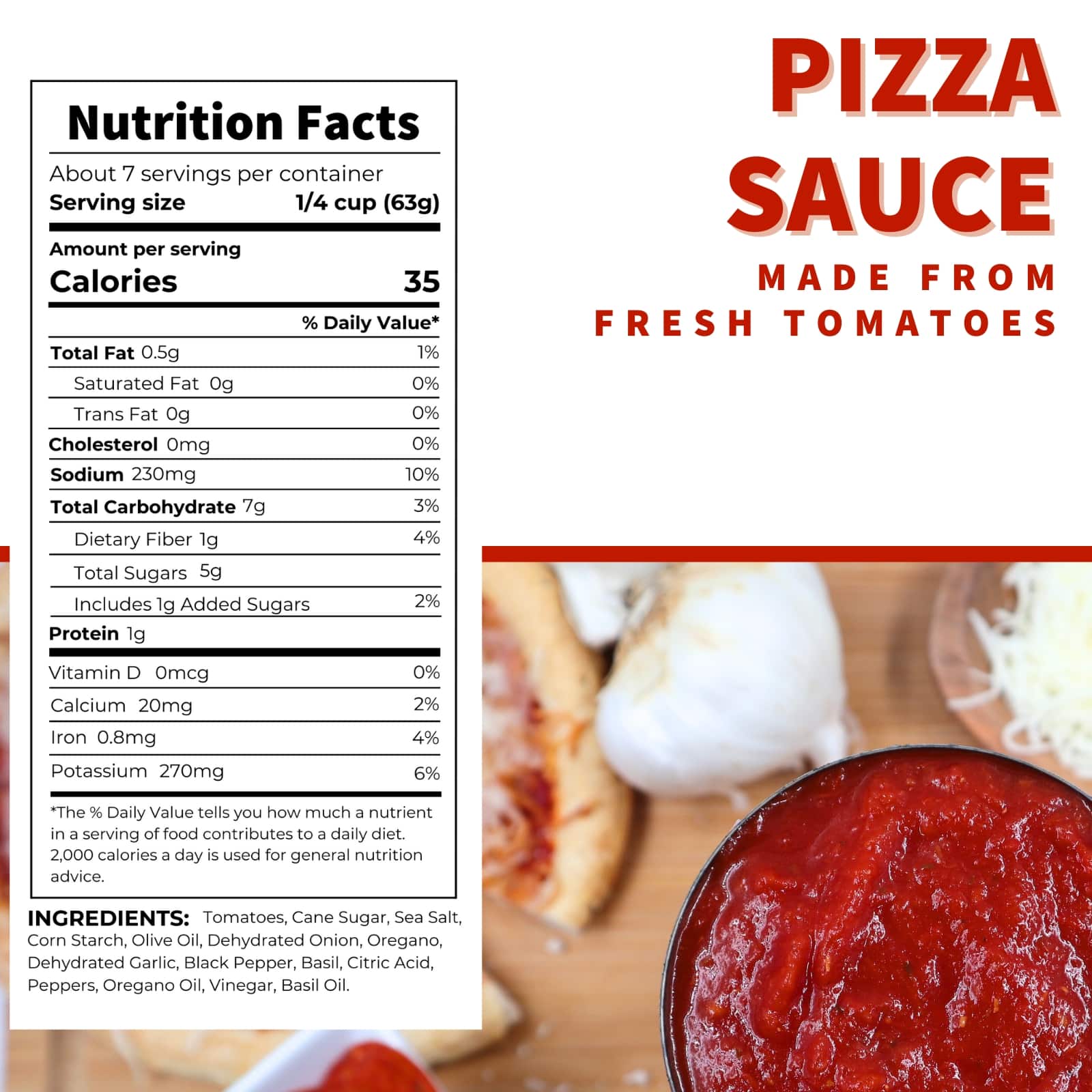 DEI FRATELLI ITALIAN STYLE PIZZA SAUCE 15 OZ CAN - Image 2