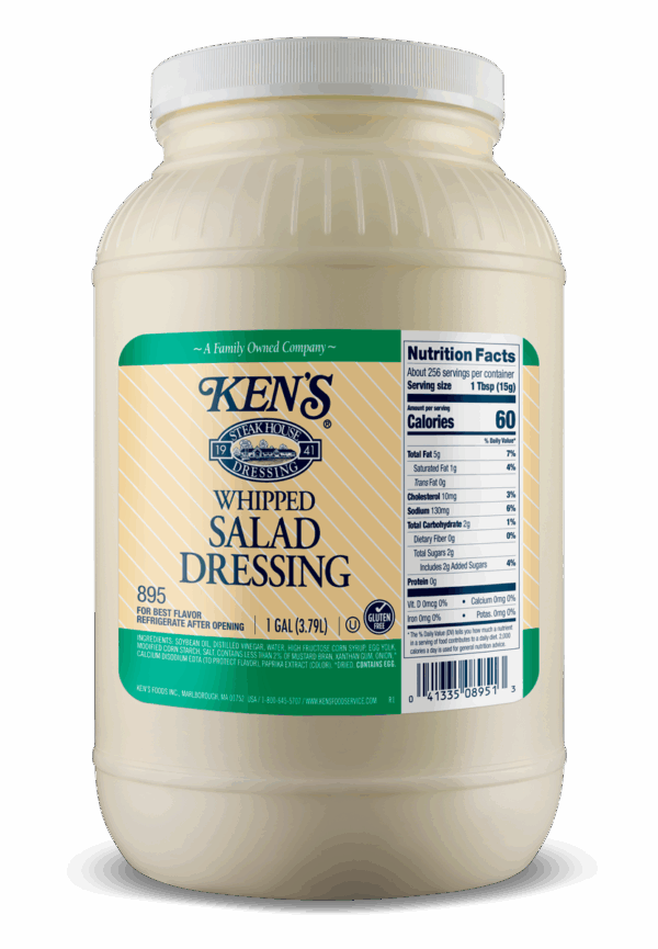 KEN'S WHIPPED SALAD DRESSING 1 GALLON JAR