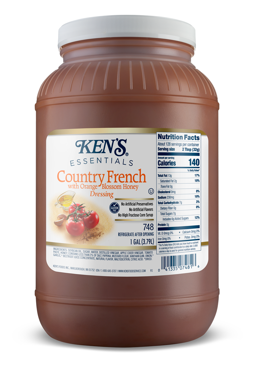 KEN'S COUNTRY FRENCH WITH VERMONT HONEY 1 GALLON JAR
