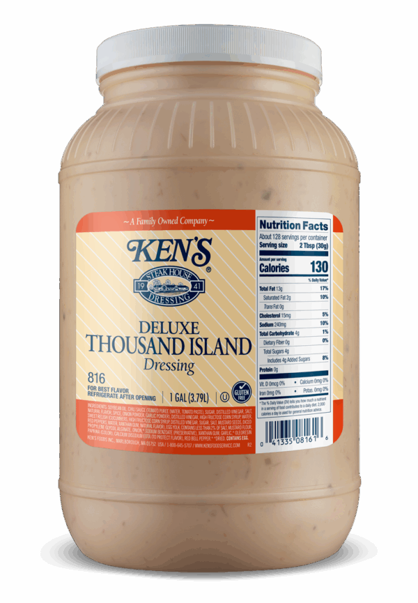 KEN'S DELUXE 1000 ISLAND DRESSING 1 GALLON JAR
