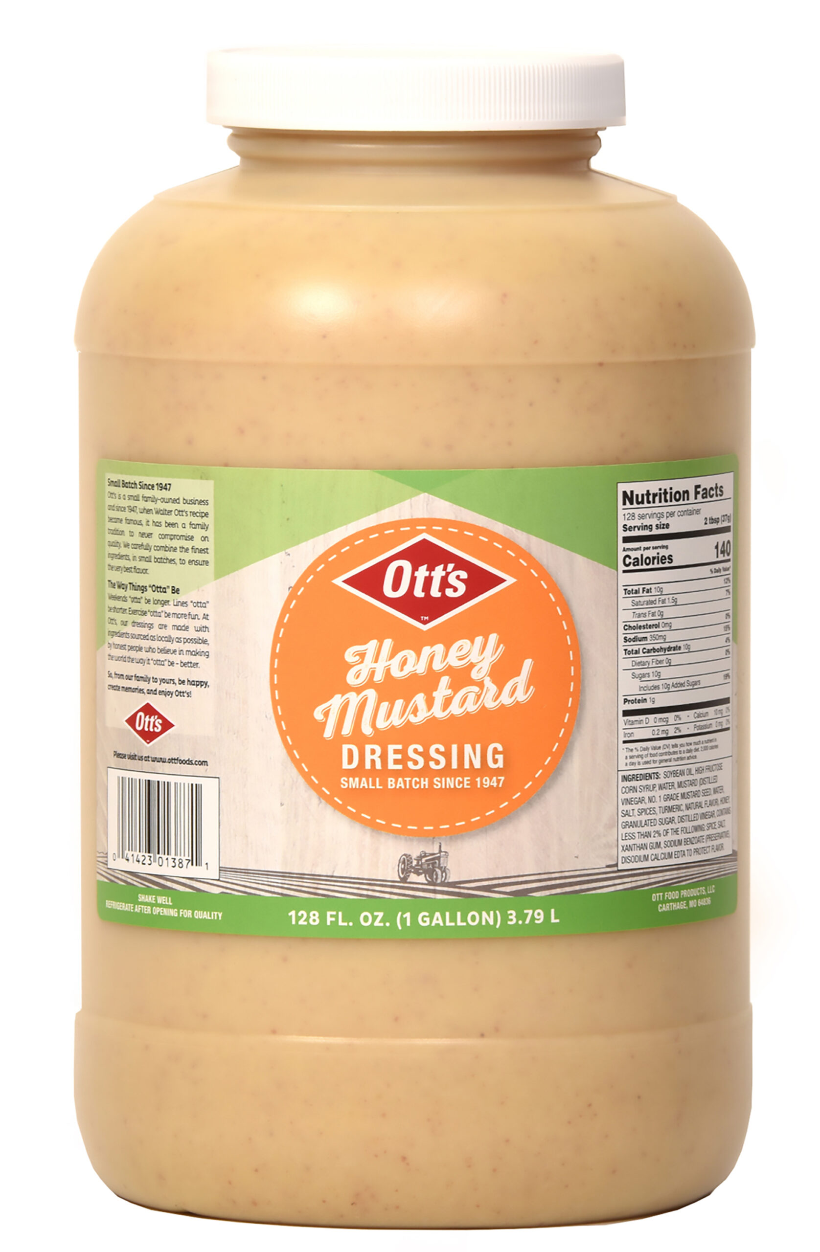 OTT'S HONEY MUSTARD DRESSING 128 OZ JAR