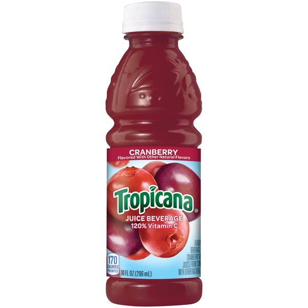 TROPICANA CRANBERRY COCKTAIL 10 OZ BOTTLE