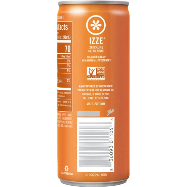 IZZE SPARKLING CLEMENTIN 8.4 OZ CAN - Image 2