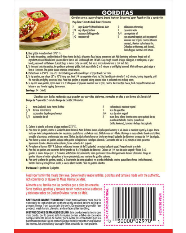 QUAKER MASA HARINA 4.4 LB BAG - Image 2