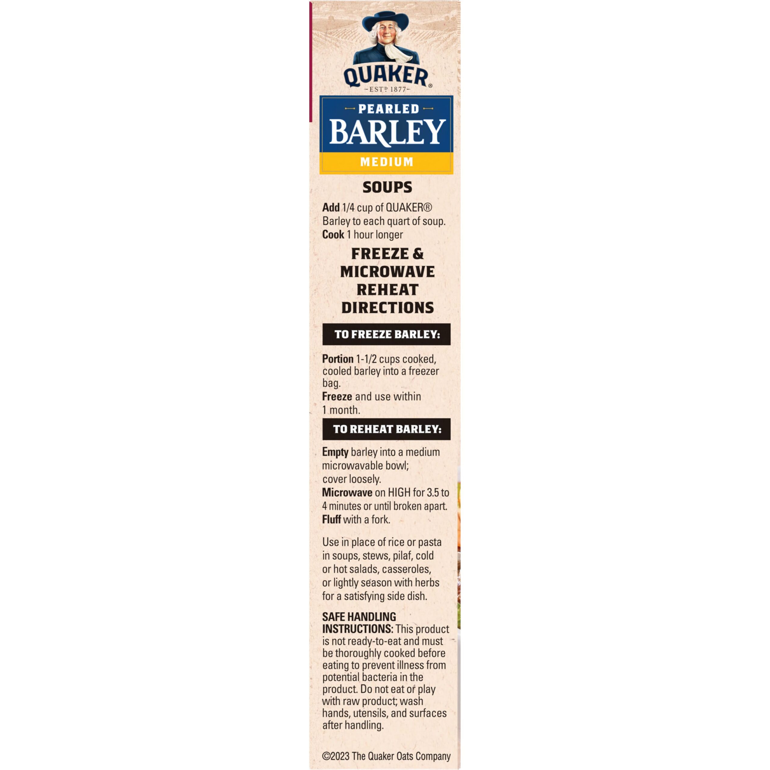 QUAKER MEDIUM PEARLED BARLEY 16 OZ BOX - Image 2