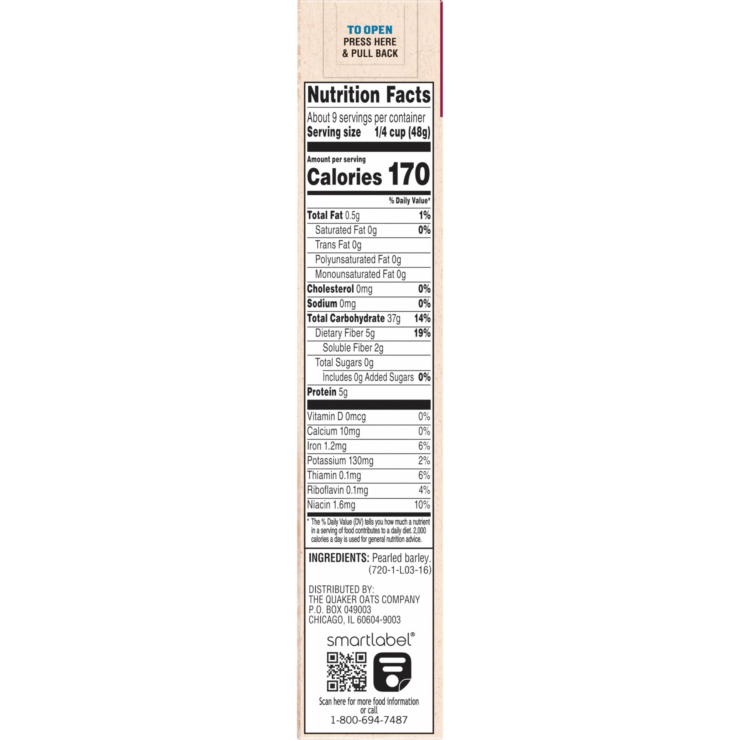 QUAKER MEDIUM PEARLED BARLEY 16 OZ BOX - Image 3