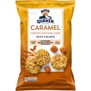 QUAKER POPPED RICE CRISPS CARAMEL 3.5 OZ BAGS