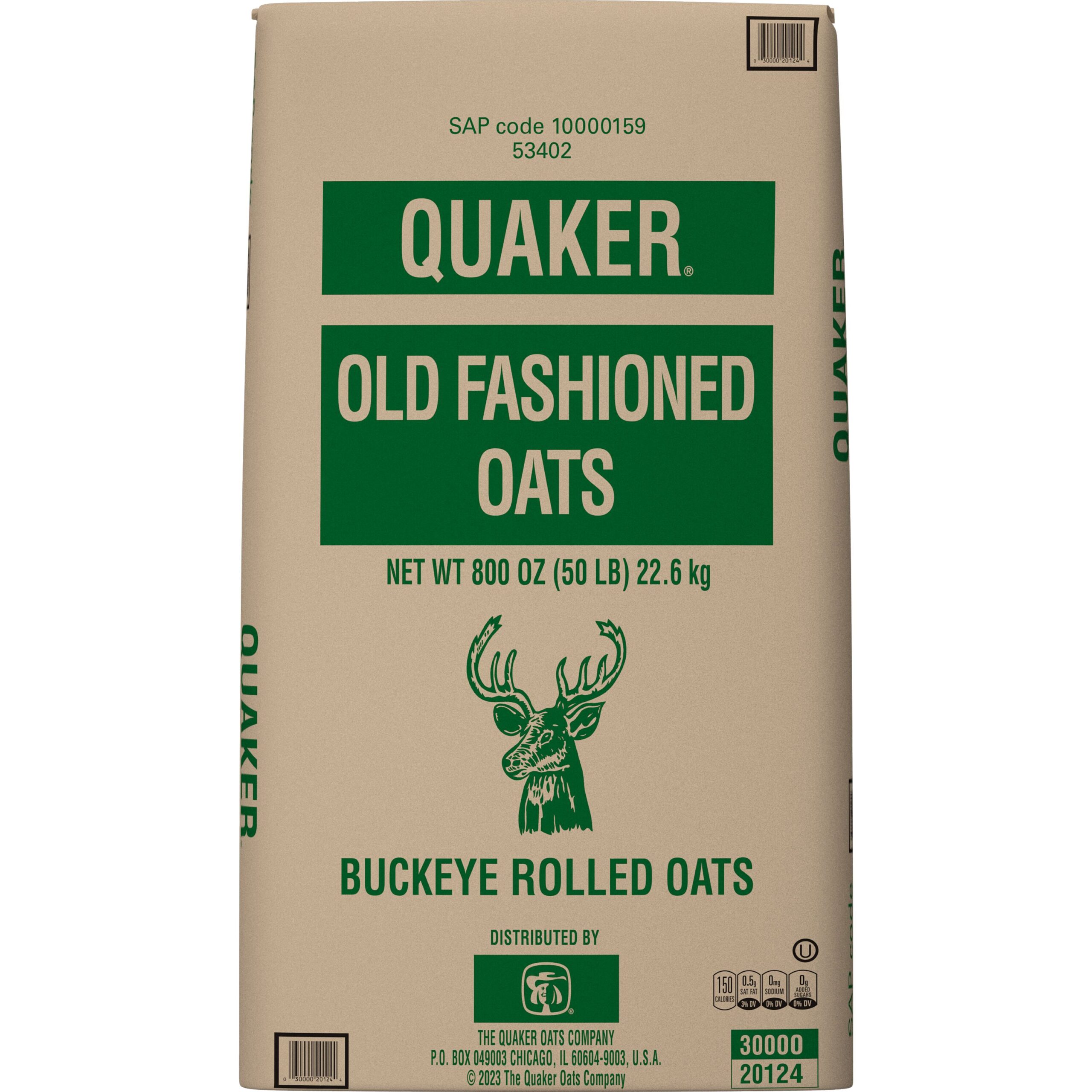 BUCKEYE QUICK ROLLED OATS 50 LB BAG