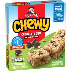 QUAKER CHOCOLATE CHIP GRANOLA BAR 8 COUNT BOX