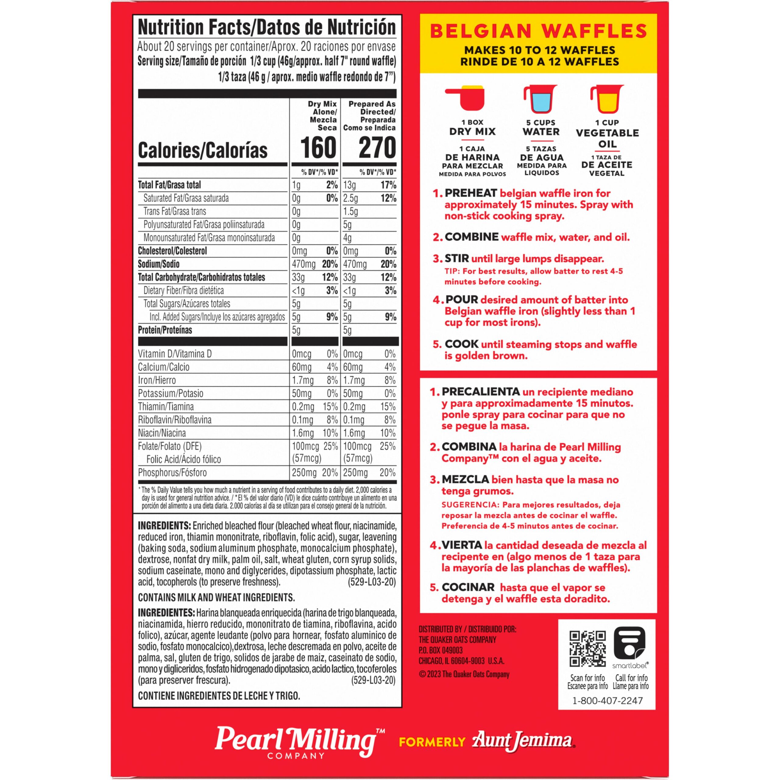 PEARL MILLING BELGIAN WAFFLE MIX 2 LB BOX - Image 2