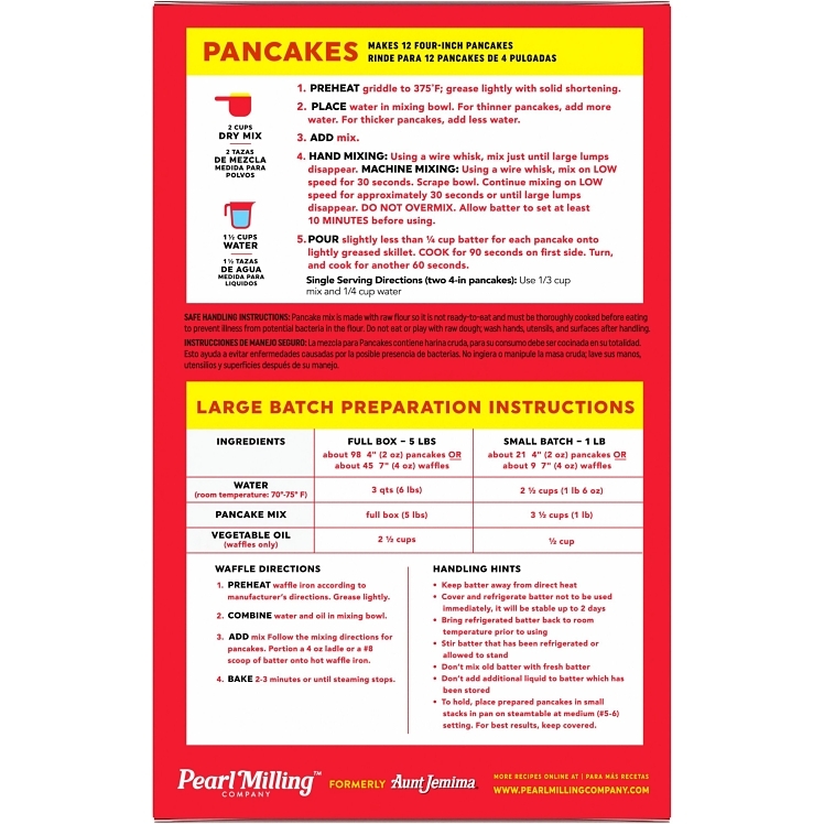 PEARL MILLING COMPLETE PANCAKE AND WAFFLE MIX 5 LB BOX - Image 2