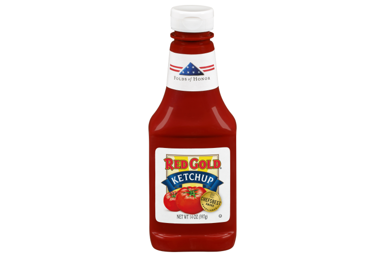 RED GOLD FANCY TOMATO KETCHUP 14 OZ BOTTLE