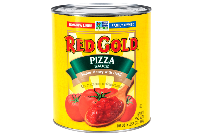 RED GOLD PIZZA SAUCE WITH BASIL 105 OZ CAN