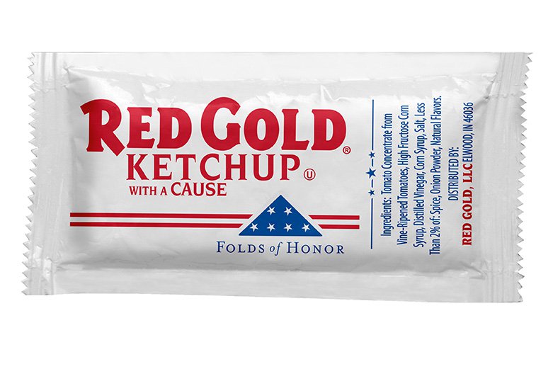 RED GOLD FANCY TOMATO KETCHUP 9 GRAM PORTION CONTROL PACKETS