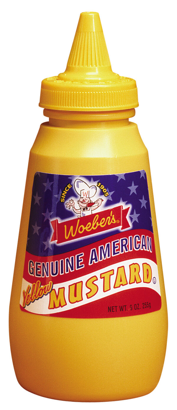 WOEBER'S AMERICAN YELLOW MUSTARD 9 OZ SQUEEZE BOTTLE