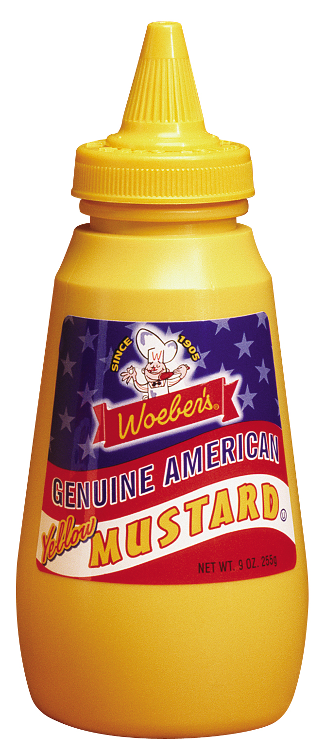 WOEBER'S AMERICAN YELLOW MUSTARD 9 OZ SQUEEZE BOTTLE
